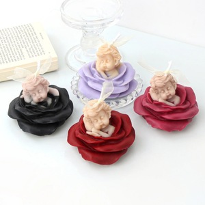 Rose Angel Baby Candle Mold Diy Wedding Favor Soap Mold Transparent Silicone Customizable Shape - Product Image 2