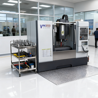 Tour CNC vertical Dinuo VMC850 haute précision, commande FANUC, robuste, haute rigidité, 6 postes à outils