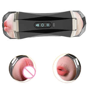 Nouveautés 2025 : Godet de masturbation vibrant à double tête avec interaction vocale pour hommes – Produit sexuel masculin pour l'exercice - Product Image 1