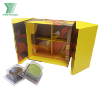 Boîte de rangement pour gâteaux élégante et personnalisée de haute qualité en gros, emballage cadeau alimentaire fait à la main, boîte en papier, boîte à gâteaux de lune magnétique pour les croustilles