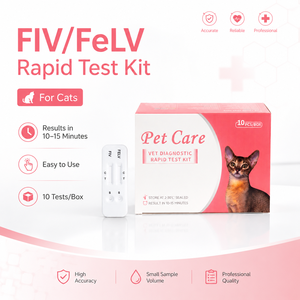 Kit de Prueba Rápida Profesional <span class=keywords><strong>para</strong></span> Detección de Anticuerpos y Antígenos de FIV y FeLV en Felinos, Diagnóstico Veterinario de un Solo Paso <span class=keywords><strong>para</strong></span> Gatos, Venta <span class=keywords><strong>para</strong></span> Clínicas Veterinarias - Product Image 1