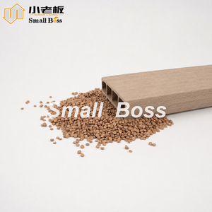 Composé composite en <span class=keywords><strong>PVC</strong></span> résistant aux intempéries à base de balles de riz, matière première en granulés de fibres naturelles anti-UV pour revêtement mural extérieur et clôtures - Product Image 5