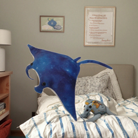 Animaux de la mer doux peu profonds jouets en peluche Simulation Mobulidae raies manta PP coton rempli de jouets en peluche