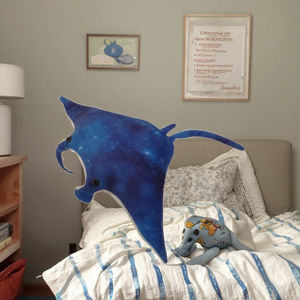 Morbidi animali di mare poco profondi peluche di simulazione Mobulidae <span class=keywords><strong>Manta</strong></span> Rays PP peluche ripieni di cotone - Product Image 4