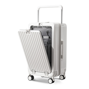 SOKOKフロントポケットトラベルスーツケースワイドハンドル荷物耐久性軽量Kofferキャリーオントロリーバッグ - Product Image 1