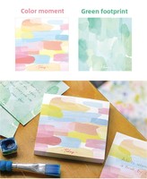 100 feuilles de papier à lettres style aquarelle, notes adhésives au design dégradé, esthétique hautement esthétique, style inspiré d'Instagram, post-its non adhésifs