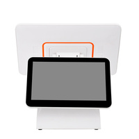 Terminal tout-en-un de caisse enregistreuse POS avec écran double, processeur double cœur I3, OEM, pour supermarché, restaurant