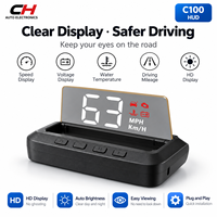 HUD de voiture OBD2 compact et pliable, écran 96 % transparent, effacement des codes d'erreur à une touche et 5 alarmes pour tous les véhicules OBDII