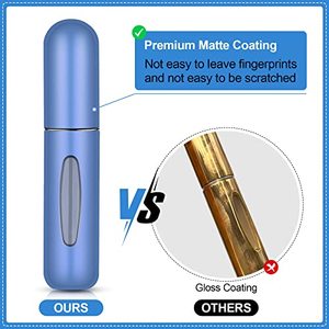 Sang Trọng Xách Tay 5Ml Thủy Tinh Nước Hoa Atomizer Tái Sử Dụng Du Lịch Kích Thước Rỗng Refillable Mini Phun Chai Nhôm Cổ Áo Kim Loại Cơ Sở - Product Image 4