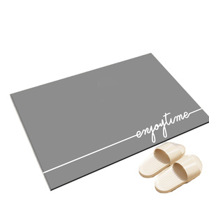 Tapis de toilette moderne rayé antidérapant, tapis doux à séchage rapide en boue de diatomée super absorbante, tapis de sol imperméable pour salle de bain et maison - Product Image 1