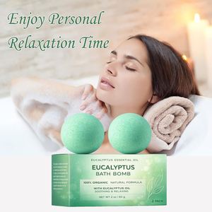 Bombes de bain à l'huile essentielle d'eucalyptus de marque privée, produits de soin corporel pour le lavage du corps, relaxation des nerfs avec de l'huile d'arbre à thé <span class=keywords><strong>vert</strong></span> - Product Image 2