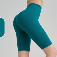 Shorts de sport pour femmes, taille haute 5 pouces, effet ventre plat, rehaussement des fesses, respirant, séchage rapide, ajusté, pour le cyclisme
