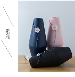 <span class=keywords><strong>Vase</strong></span> en céramique contemporain et à main, contrôleur de fleurs, <span class=keywords><strong>vase</strong></span> créatif pour salon, décoration de la maison, arrangement de fourrure hydroponique - Product Image 4