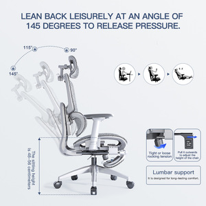 Lingtuo Ergonomic <b>Office</b> Chair X265 <b>Adjustable</b> Backrest Tilting <b>Desk</b> Chair For Home <b>Office</b> Use - Product Image 4