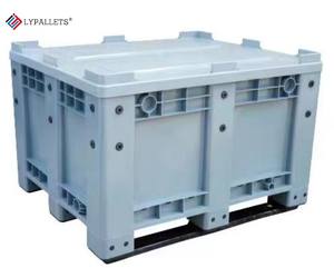 LYPALLETS ağır kutu havalandırmalı plastik köpek kafesi 600 Litre tekerlekler ve meyve ve sebzeler için kapak ile köpek kafesi - Product Image 4