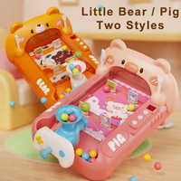 Lustige Familie Desktop-Spiele niedlichen Cartoon benutzer definierte Mini Flipper Shooting Spiel automat Kunststoff Lernspiel zeug für Kinder