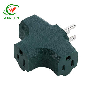 Adaptateur en forme de T pour rallonge à 3 prises, espacé à 3 broches, robinet mural mis à la terre, répartiteur de puissance à prises multiples - Product Image 4
