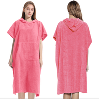 Conceptions personnalisées, serviette de plage à capuche de couleur unie, poncho de bain en microfibre éponge pour adulte, peignoirs en tissu éponge