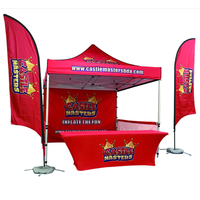 Tente pliante d'extérieur personnalisée 10x10 pieds (3x3 m), auvent rétractable en aluminium, gazebo portable, stand d'exposition, sublimation par transfert thermique