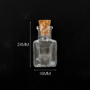 Mini bouteilles en verre flacon de sorcellerie en verre bouchon de liège Transparent souhaitant bouteille guérison chanceux dérive bouteille minuscules pots - Product Image 4