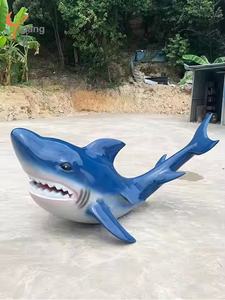 Statue de <span class=keywords><strong>requin</strong></span> en fibre de verre en résine personnalisée en usine Sculpture en métal d'intérieur pour l'école et le parc à thème de <span class=keywords><strong>baleine</strong></span> d'animaux marins publics - Product Image 6