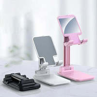 Support de téléphone multifonctionnel, support de tablette réglable et portable, support de bureau pliable pour diffusion en direct et divertissement à domicile