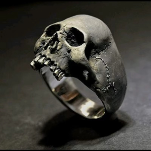 Anillo de Calavera <span class=keywords><strong>para</strong></span> <span class=keywords><strong>Hombre</strong></span> ZhuQian, Estilo Antiguo Ahumado Negro, Plata Antigua, <span class=keywords><strong>para</strong></span> Motociclistas, Punk, <span class=keywords><strong>Joyería</strong></span> Única con Personalidad - Product Image 2