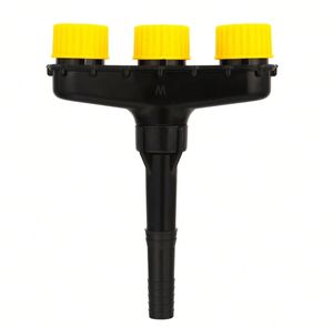 مسدس مياه حديقة يدوي تدفق كبير نماذج سوداء صفراء مع فوهة مسامية بخاخ فوهة متذرية مصنوعة من مادة بلاستيكية متينة - Product Image 3