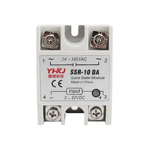 SSR-10DA/25DA/40DA Output DC Ke AC Kualitas Tinggi Fase Tunggal Relay Keadaan Padat