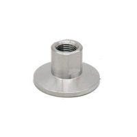 Konektor Cepat Pasang Pipa KF Clamp Quick-Fit Chuck dengan Ulir Dalam BSPT Sisi Berlawanan dan Gigi Dalam, Bahan Stainless Steel 304