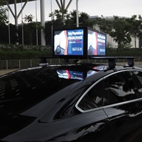 Pantalla LED para Techo de Taxi P2mm, Tres Lados, HD a Todo Color, Eficiente Energéticamente, Letrero Publicitario para Techo de Vehículo, Modelo YAHAM 7.0 Innovador