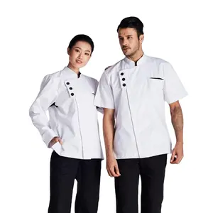 Factory Apparel Custom Triple Long Sleeve Design Chef Coats Uniform Comfort Tech Quick Dry Fabric for Unisex Cooking Restaurant