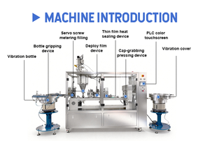 Machine d'emballage automatique pour capsules <span class=keywords><strong>de</strong></span> café moulu instantané <span class=keywords><strong>de</strong></span> qualité alimentaire avec remplissage, scellage et bouchage - Product Image 4