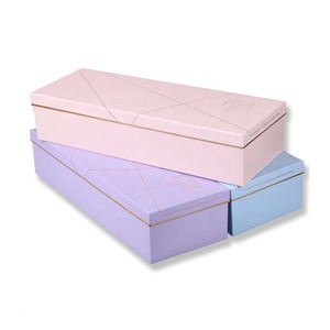 Cartón rígido Rosa flor cajas rectángulo caja de papel con tapa - Product Image 1