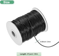 Cordon en polyester ciré en gros, 2 mm, fil de macramé, fil à perles pour la fabrication de bijoux, bracelets, colliers, artisanat DIY