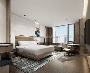 Custom <b>Cheap</b> Modern Business Hotel Queen King <b>Bed</b> Set Complete Guest Room Furniture With Bedding <b>Sofa</b> Office Chair Dining Table - Product Image 1