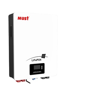 三合一设计必须LP16壁挂塔LiFePo4锂电池24V48V 100Ah 200Ah 2560WH 5120WH 10240WH 6000循环 - Product Image 1