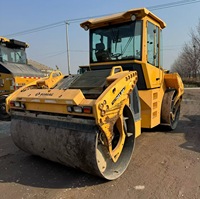 Rouleau vibratoire tandem d'occasion à double fréquence et double amplitude, compacteur d'asphalte à double tambour pour le pavage routier et l'entretien des pistes