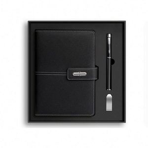 Customizable Luxury Business <b>Journal</b> Box Gift Set A5 Diary Notebook with Pen and USB Personalized Custom Logo Notebook Gift Set - Product Image 3