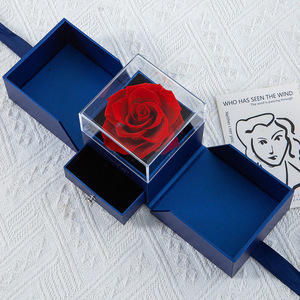 Scatola <span class=keywords><strong>Regalo</strong></span> con Collana Quadrata a Fiore Eterno con Doppio Cassetto per <span class=keywords><strong>Regalo</strong></span> di <span class=keywords><strong>Natale</strong></span> e San Valentino per la <span class=keywords><strong>Fidanzata</strong></span> - Product Image 6