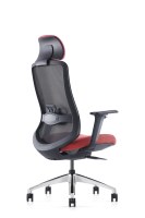 Chaise de bureau ergonomique moderne réglable en gros pour fabricants, chaise pivotante de jeu pour ordinateur, dossier haut en maille noire avec appui-tête