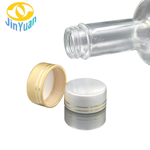 Bouchons à vis en aluminium et plastique personnalisables par estampage à chaud, lisses et réutilisables pour vin, whisky, vodka - Product Image 1