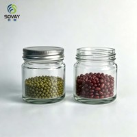 Stoples Kaca Silinder Berbentuk Bulat 150ml Grosir, Pot Kaca Mulut Ulir untuk Pengemasan Bumbu Mewah