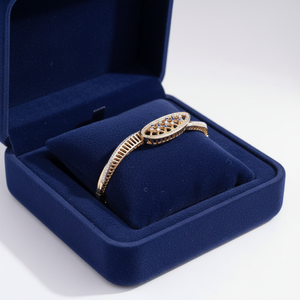 Brazalete de lujo con diamantes de oro para mujer, joyería fina, elegante regalo de aniversario de boda - Product Image 3