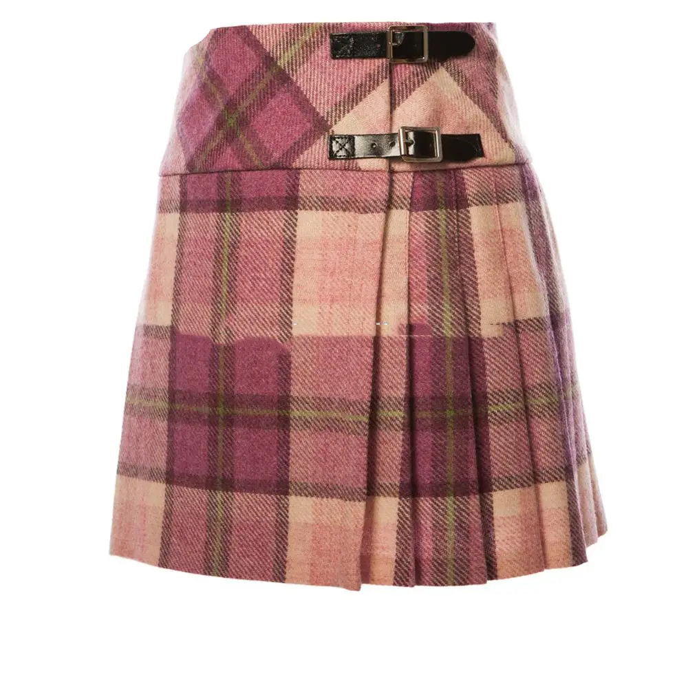inlzdz Kids Girls Tartan Pleated A-Line Billie Kilt Mini Skirts Classic School Uniform Skirt Scottish Skort 