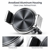 Dudukan Ponsel Mobil Magnetik Dual Mode Penjepit Ventilasi Udara Magnet N52 Kuat Rotasi 360 Anti Goyang Bracket Pengait untuk 4.7-7.2 Inci