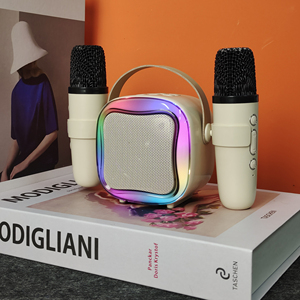 Meilleurs cadeaux pour la fête des enfants, microphone portable, haut-parleur BT sans fil, microphones de karaoké, haut-parleur avec lumière RVB - Product Image 4