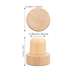 Natural Wooden Top T-Cork <b>Bottle</b> <b>Stopper</b> Beech Wood Synthetic Cork for Wine <b>Bottles</b> - Product Image 6