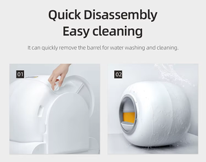 Arenero Inteligente para Gatos con Limpieza Automática, Inodoro para Gatos <span class=keywords><strong>de</strong></span> 65L, Bandeja Grande con Función Desodorizante y Desinfectante - Product Image 3