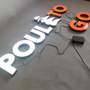 Front Luminous Word Sign Shop Sign Advertising Led Letters Stainless Steel LED Channel Type Luminous